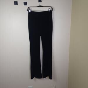 Vintage RefleXtions V-Waist Bootcut Velour Jazz Pants in Black Size M